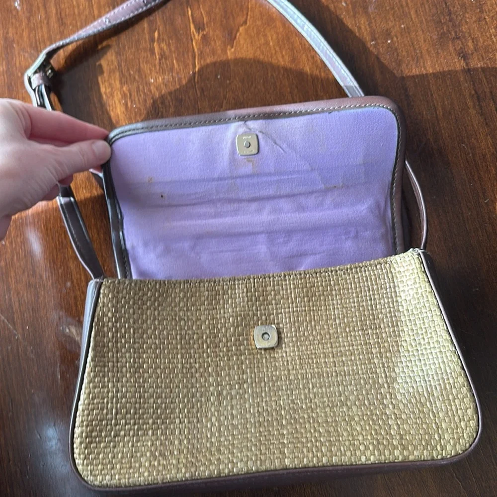 VTG Liz Claiborne woven straw purse - Picture 2 of 9